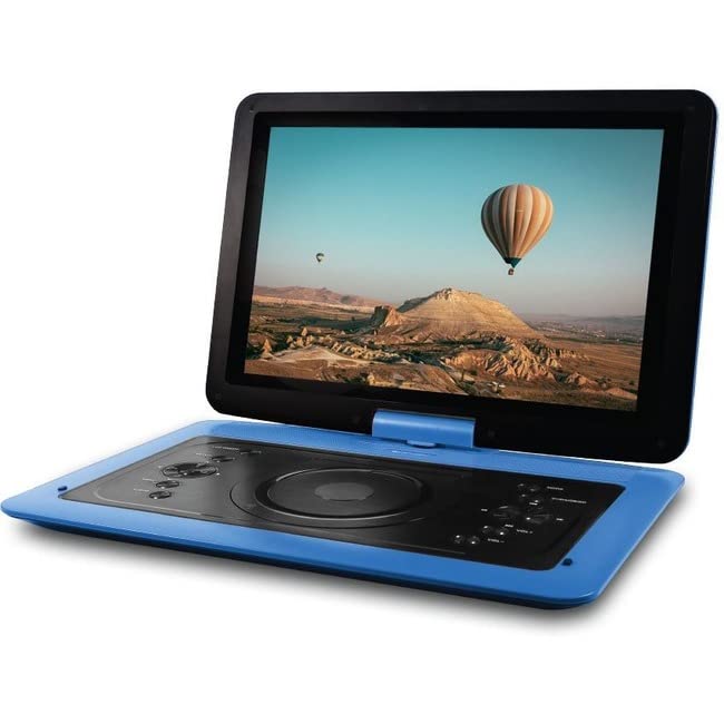 Core Innovations 14 Portable DVD Player with Headphones, Remote Control, and Carrying Case, Blue
