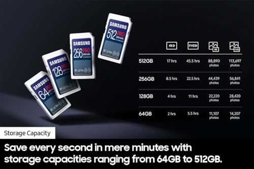 Samsung Pro Ultimate Full Size Memory Card/Usb 3.0Reader, 64Gb Sdxc, Up To 200 Mb/S, 4K Uhd, Uhs I, C10, U3, V30, A2 For Dslr, M