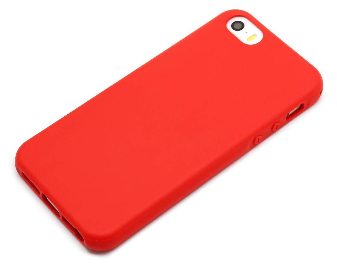 Mundulea Compatible Iphone Se (2016 Edition)/Iphone 5/Iphone 5S Case,Shockproof Tpu Ptotective Cover Compatible Iphone 5S (Red)