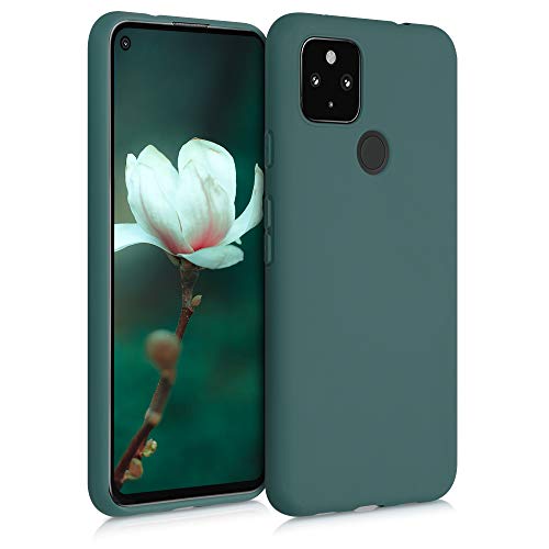 Kwmobile Case Compatible With Google Pixel 4A 5G Case   Soft Slim Protective Tpu Silicone Cover   Blue Green