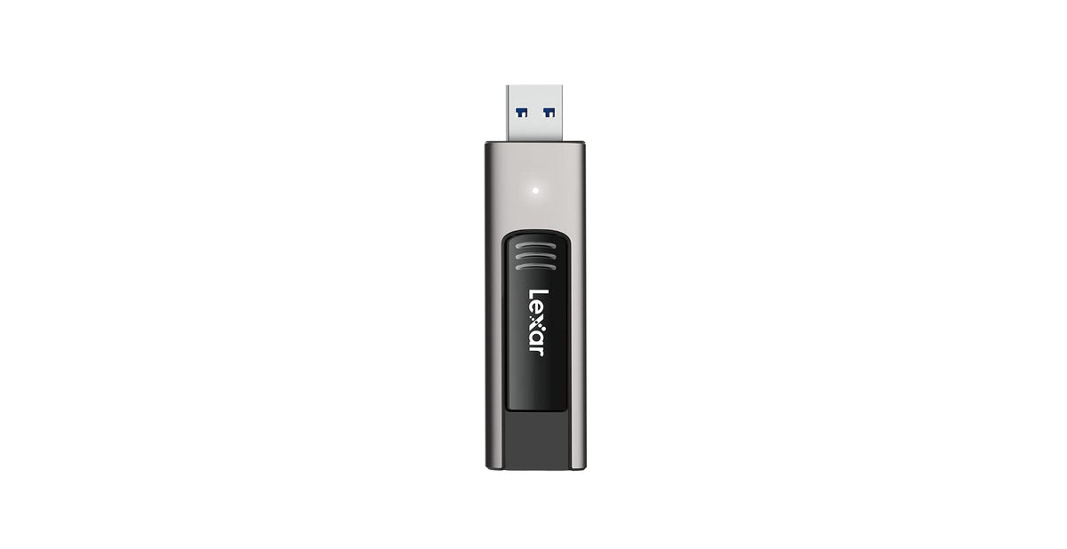 Lexar 128GB JumpDrive M900 USB 3.2 Gen 1 Flash Drive for Storage Expansion and Backup, Up To 400MB/s Read, Metal Design, Titanium (LJDM900128G-BNQNU)