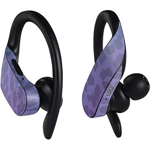 Skinit Decal Audio Skin Compatible With Powerbeats Pro   Cheetah Print Purple And Blue Design