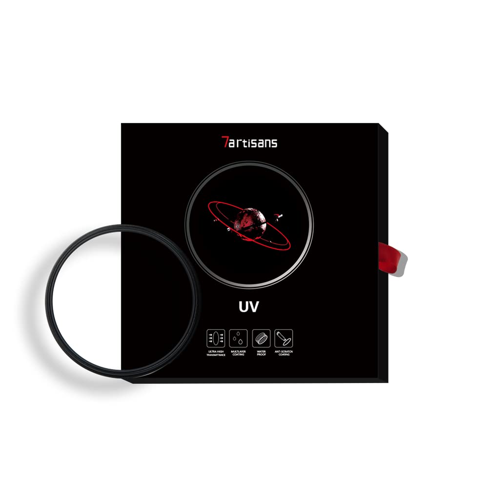 7Artisans Uv Protection Filter Hydrophobic Scratch Resistant Ultra Slim Uv Filter (77Mm, Mc Uv)