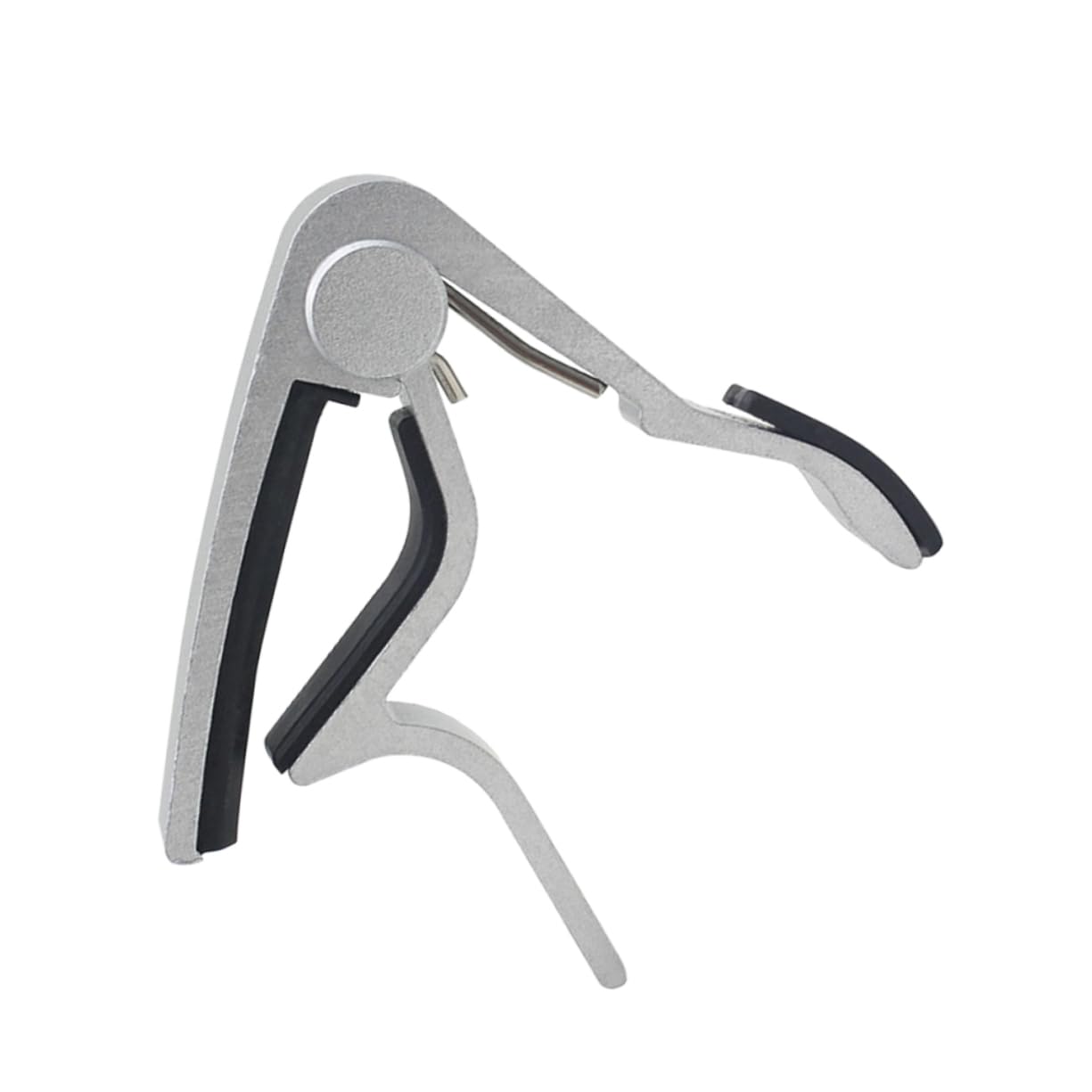 Besportble 1Pc Clip Guitar Tuner And Capo Key For Acoustic Electric Guitar Ukulele Banjo Mandolin Durable Silver Design