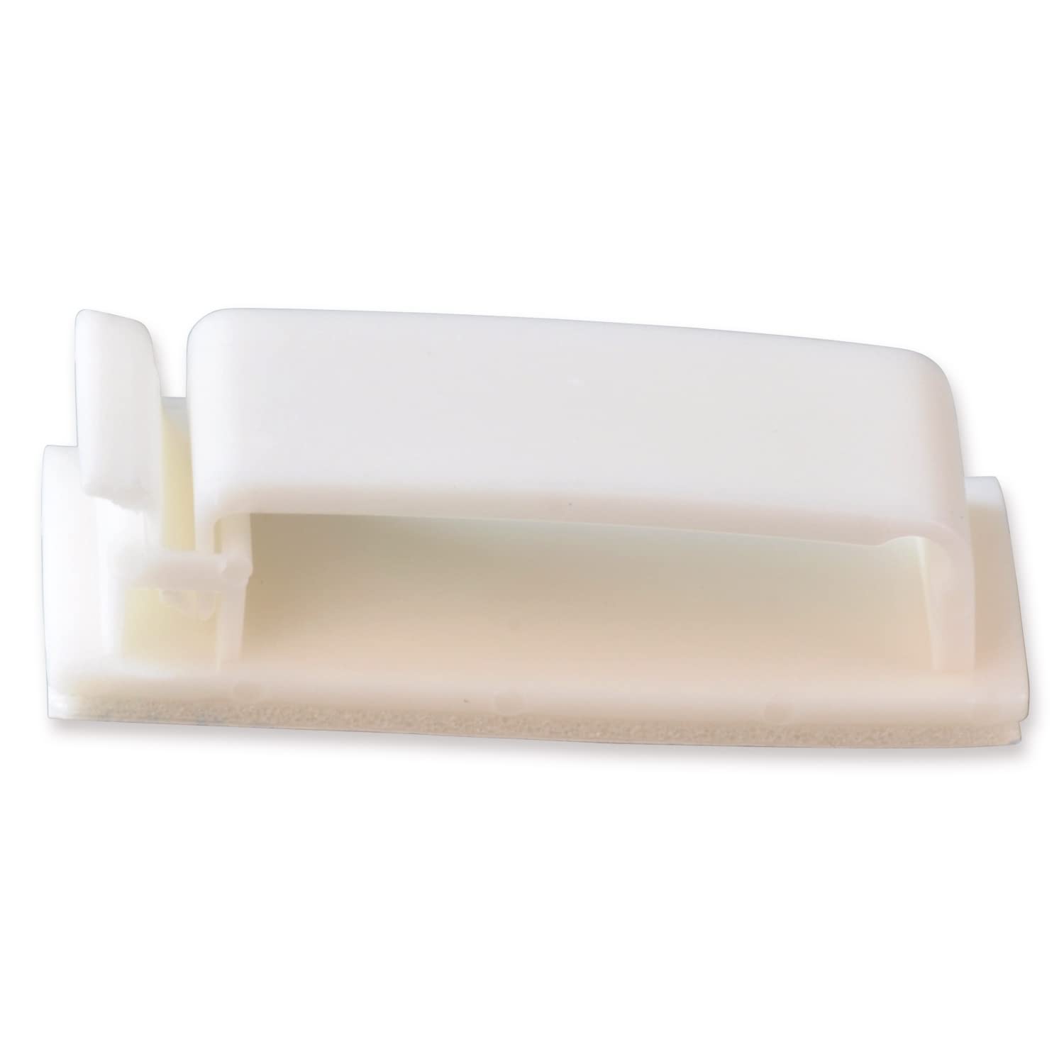 Conwork Adhesive Cable Clips Wire Organizer Plastic White 50-Pack