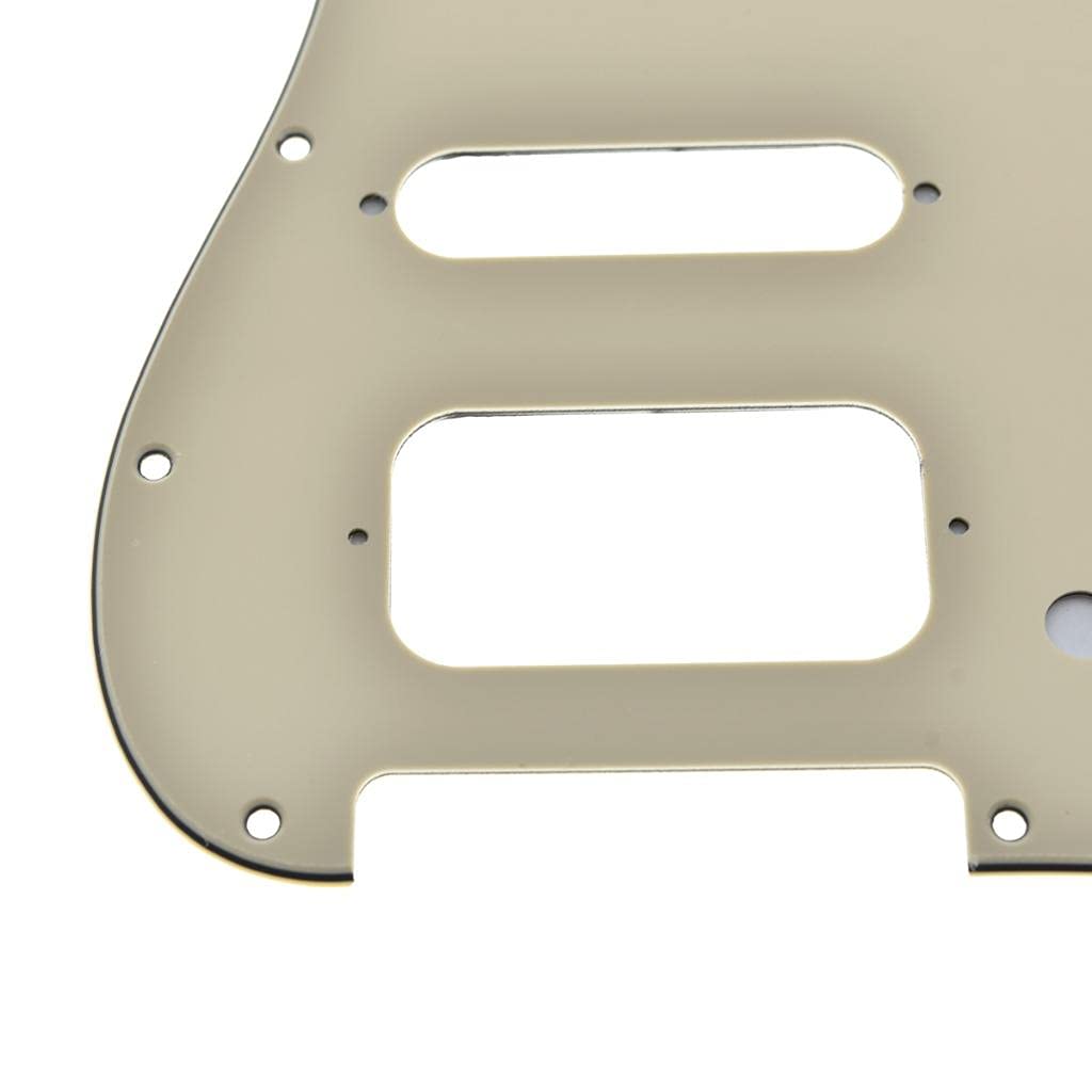 Dopro 11 Hole Strat Hss Guitar Pickguard 2 Screw Humbucking Pickup Mount Fits American Fender Stratocaster Cream 3 Ply