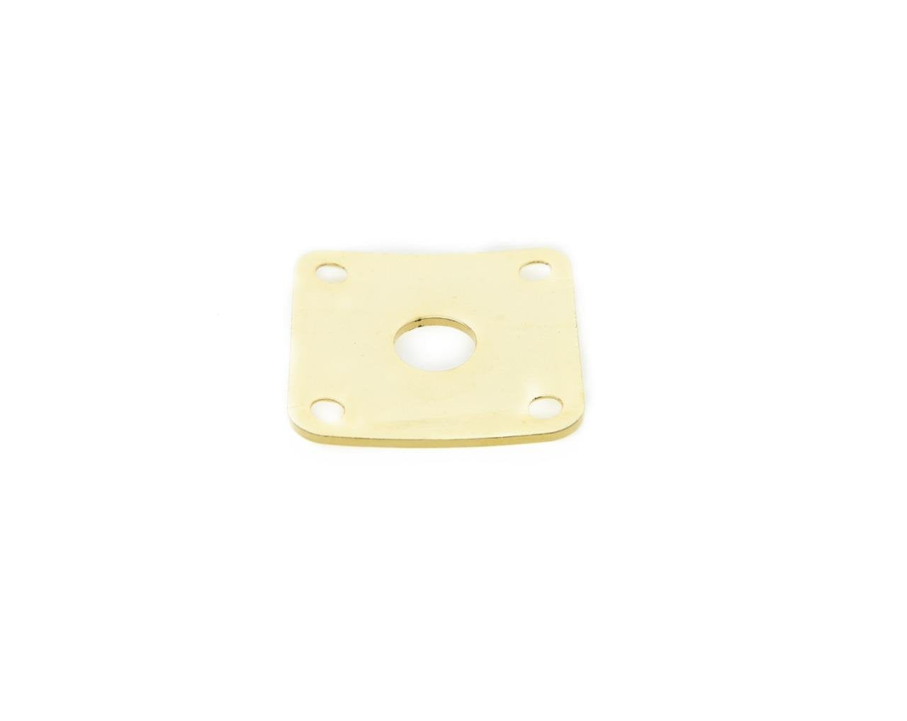Kaish Gold Metal Curved Bottom Jack Plate Curved Base Square Jackplate For Les Paul Lp Guitars