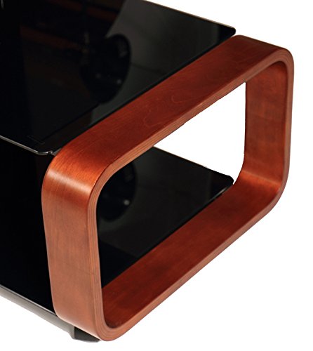 Transdeco Tv Stand For 35-85 Tv , Dark Oak/Black