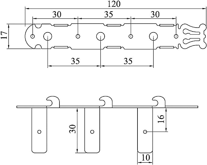Golden Gate F-2118 Classical Guitar Tuners - 2 Planks (3+3) - Nickel