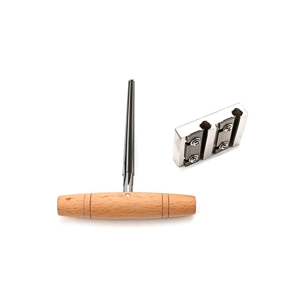 Violin Tuning Peg Reels Shaver & Reamer Set, Enlarged Shaving Tools For 3/4 4/4 Size Violin, Tapered 4 Fluted Pin Hole Reamer