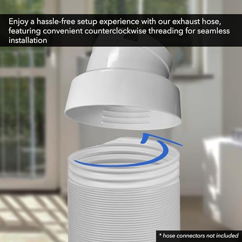 Whynter ARC-EH-TYPE-L Portable Air Conditioner Intake/Exhaust Hose, 5.9" Diameter, White, Rubber Material