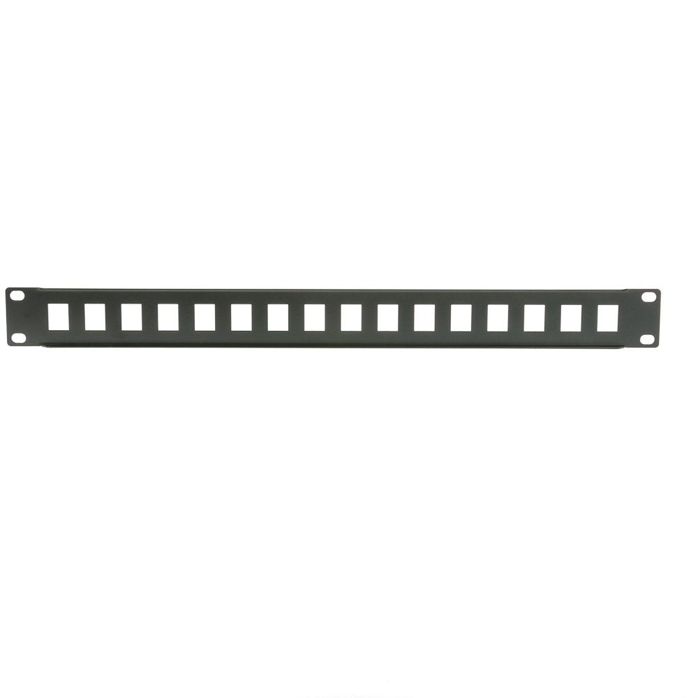 Cablewholesale 1U Rackmount Keystone Rack Panel, 16 Port Blank Keyston ...