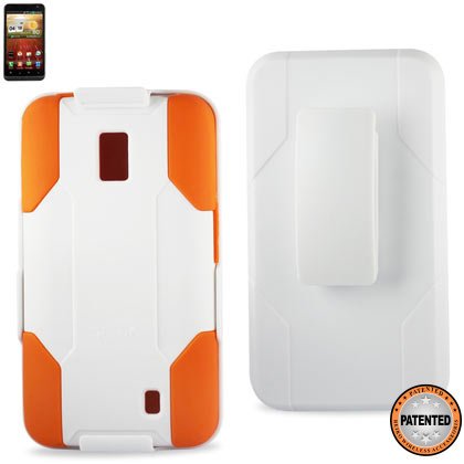 Reiko Slcpc09 Lgvs920Whorg Premium Hybrid Case With Protective Cover And Kickstand For Lg Spectrum Vs920