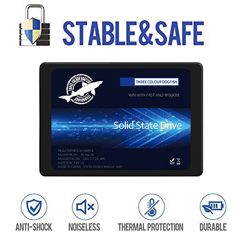 Dogfish 64Gb 2.5'' Internal Ssd, 3D Nand Solid State Drive, Sata Iii 6Gb/S 2.5 Inch 7Mm (0.28   ), Read Up To 400Mb/S   (2.5 64G