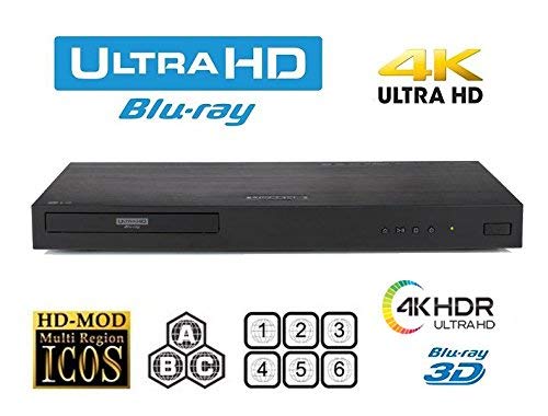 New Lg Ubk90 Uhd Streaming - 4K - 2D/3D - Region Free Blu Ray Disc Dvd Player - Pal/Ntsc - Usb - 100-240V 50/60Hz For World-Wide