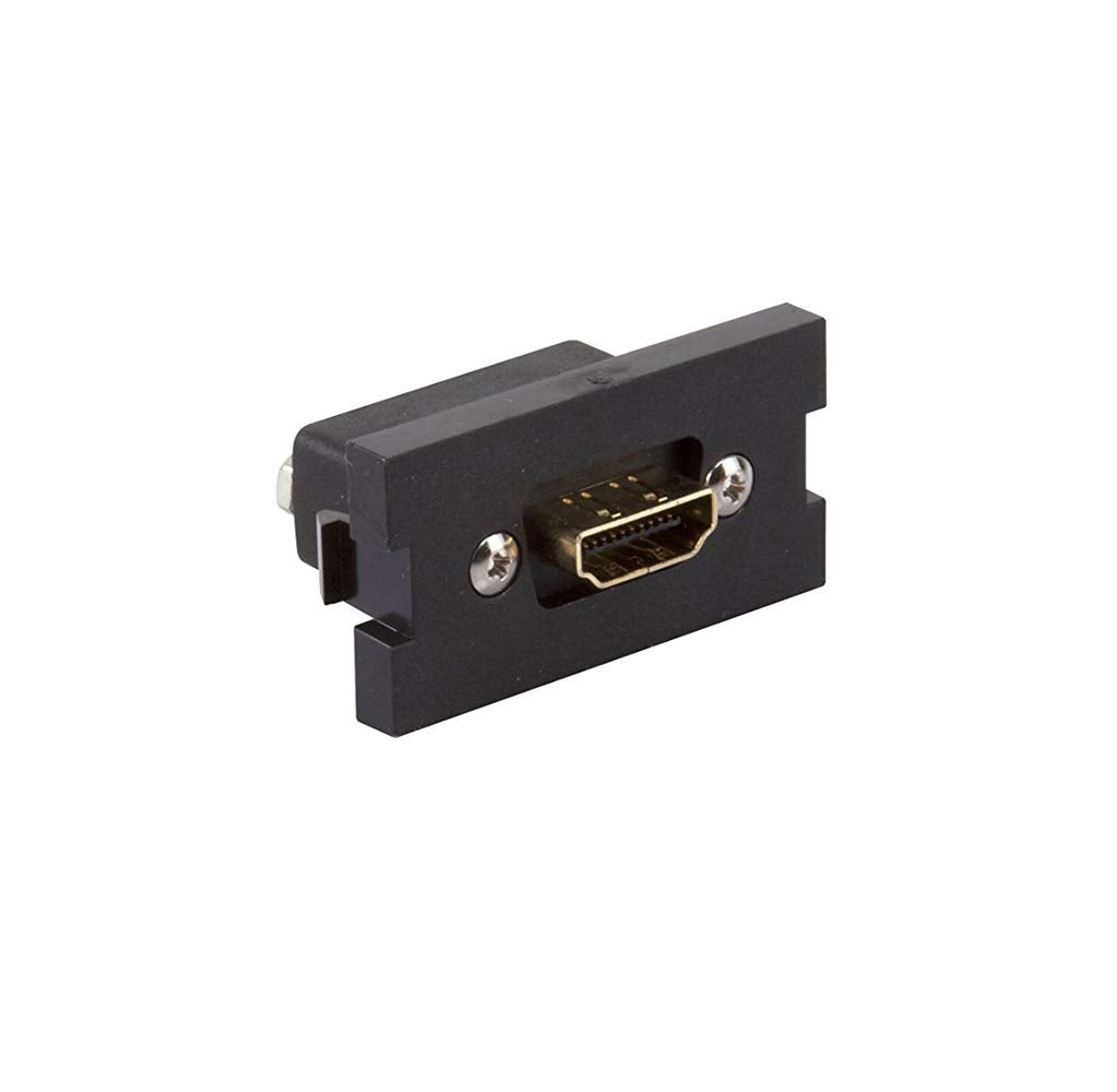 Leviton 41290 HDE 1 Unit High Multimedia Outlet System HDMI Feedthrough, Black