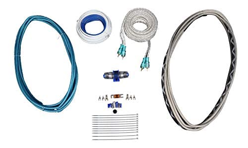 Rockville Rmwk8 V2 8 Awg Gauge Waterproof Marine Amplifier/Amp Install Wire Kit