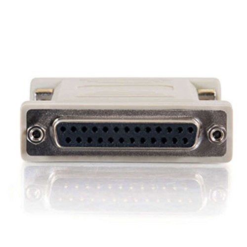C2G 02469 Db25 Male To Db25 Female Serial Rs232 Null Modem Adapter, Beige