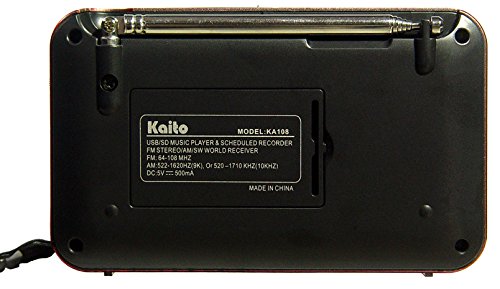 Kaito Ka108 Super Sound Quality Am Fm Shortwave Radio With Mp3 Player And Radio Recorder, Radio Time Schedule Recorder,Alarm Clo