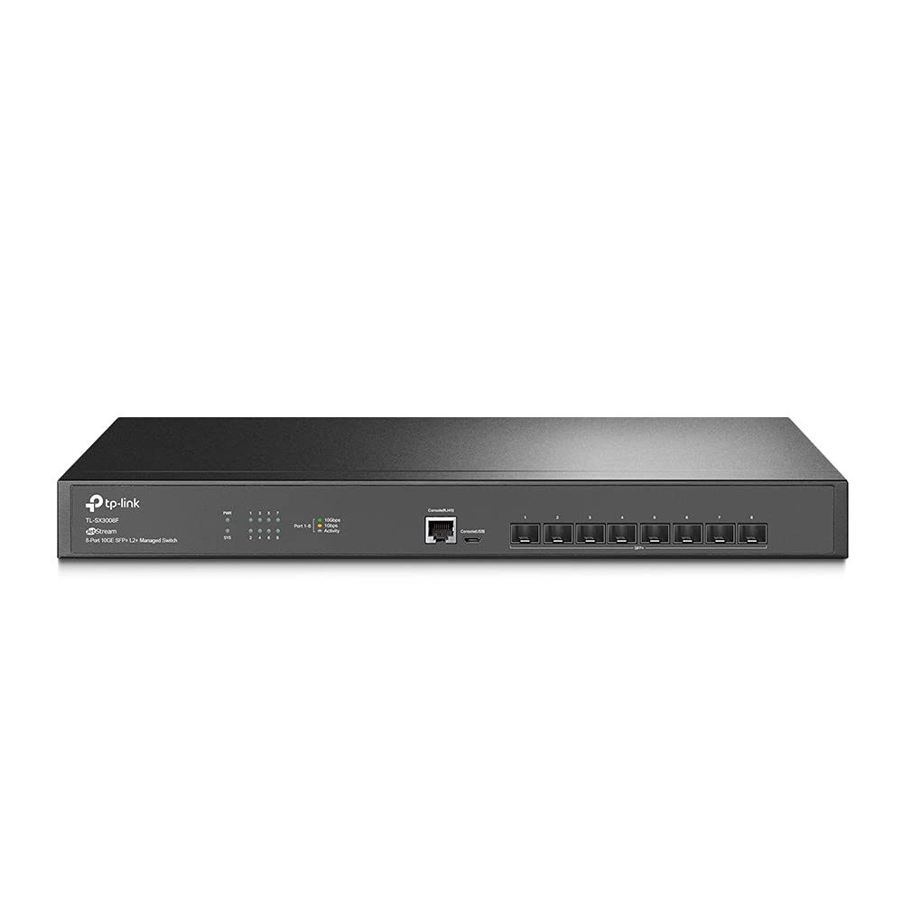 Tp Link Tl Sx3008F  8 Port 10G Sfp+ Enterprise Level Switch  L2+ Smart Managed  Omada Sdn Integrated  Ipv6  Static Routing  L2L3