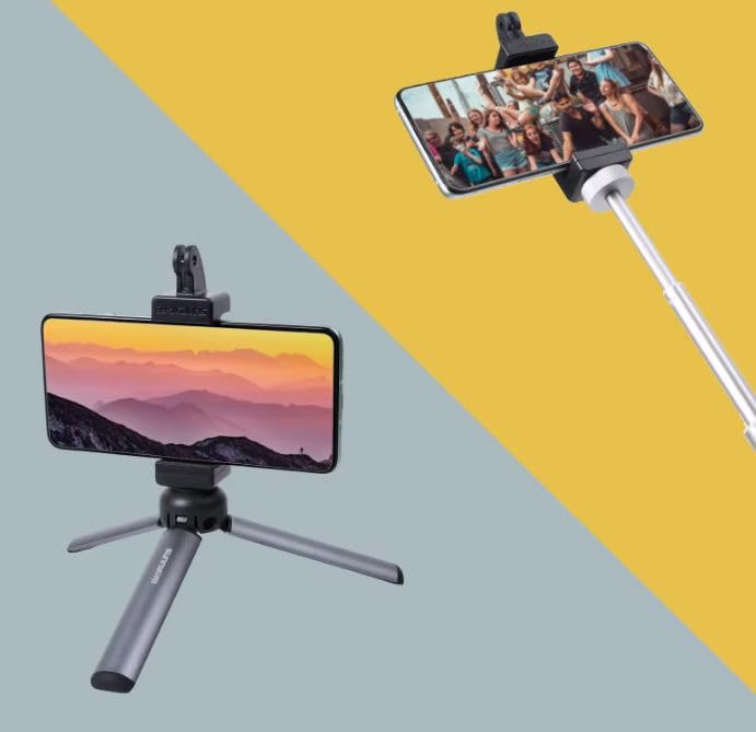 Octo Mounts | 2 Pack Universal Smartphone Holder W/Gopro Style Mount Attachment For Any Phone. Connect Your Phone Or Gps To Any