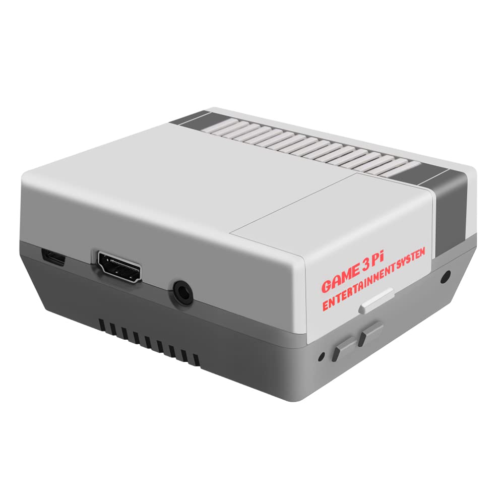 Geeekpi Case For Raspberry Pi 3B+ With Fan, Retro Gaming Nes3Pi Case With Cooling Fan, Pi Heatsinks For Raspberry Pi 2B/3B/3B+