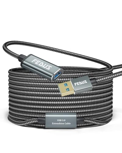 Fedus Usb 3.0 Extension Cable 65.6Ft,Active Usb Cable Extender BuiltIn Signal Booster Nylon Braided Usb 3.0 Type A Male To Usb