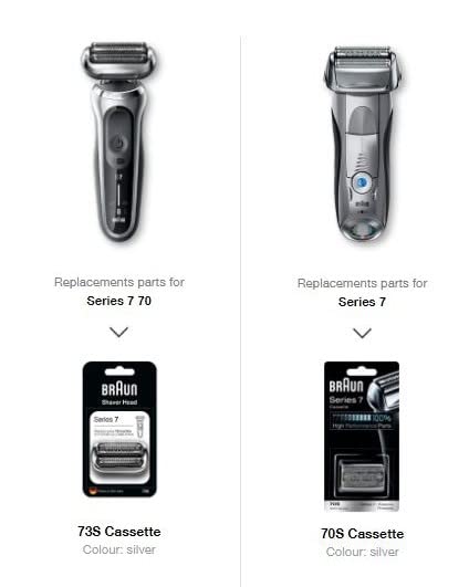 Braun Series 7 New Generation Electric Shaver 73S Replacement Head, Compatible With 7020S, 7025S, 7085Cc, 7027Cs, 7071Cc And 707
