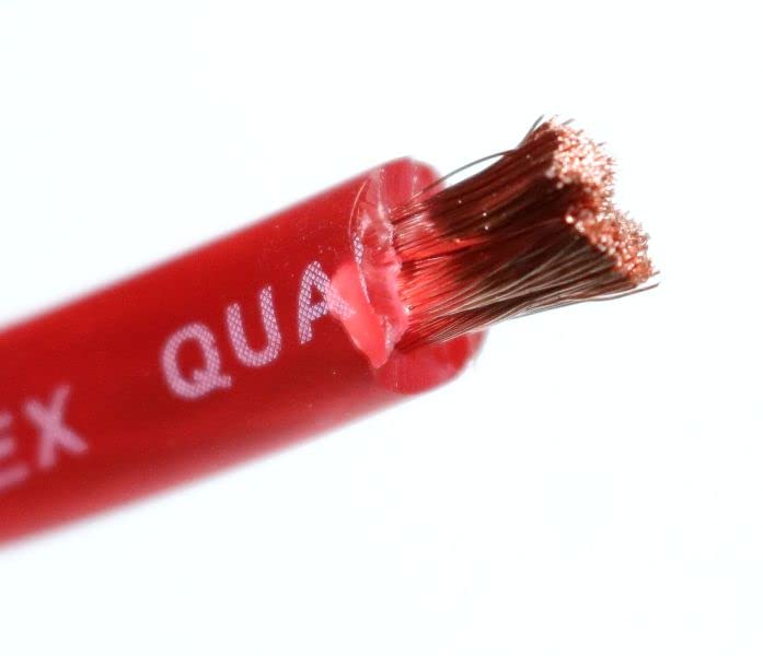 8-Gauge 50 Foot Red Pure Copper Stranded Power Cable