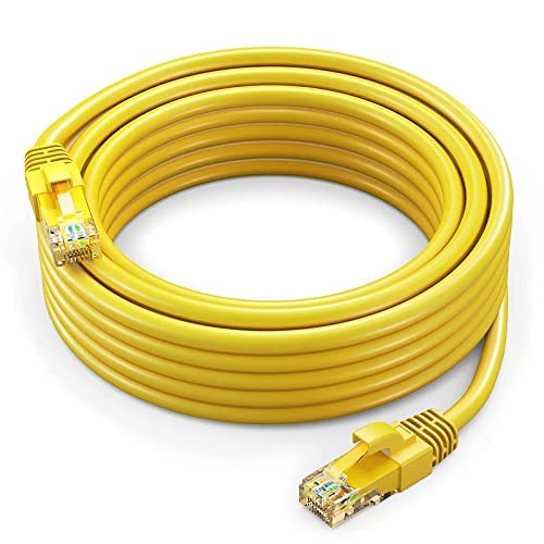 Fedus 50 Meter Cat6A Shielded Foiled Twisted 4 Pair Sftp Sstp High Speed Gigabit Computer Network Internet Rj45 Lan Wire Patch E