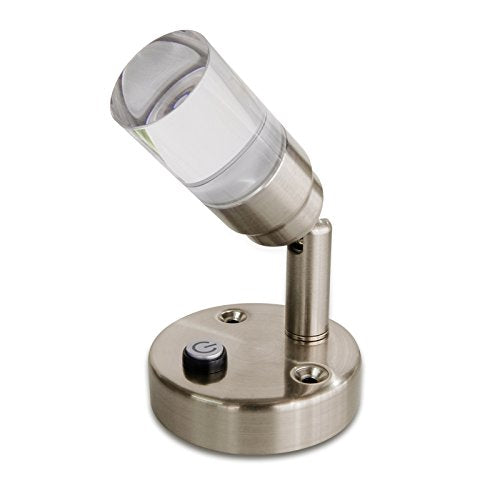 Dream Lighting 12V Led Reading Light   Map Light With Brushed Nickel And Acrylic Lampshade   Warm White Lighting Chart Light Pac