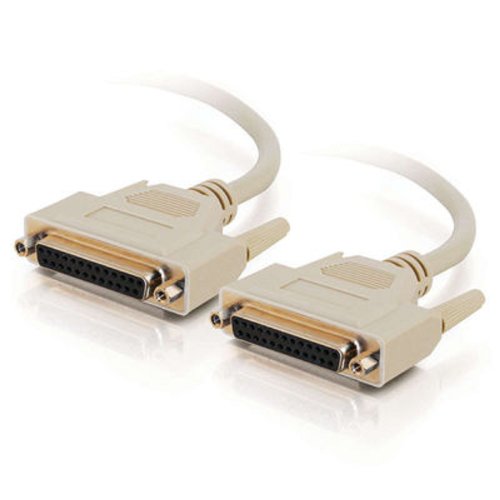 C2G 02643 Db25 F/F Serial Rs232 Extension Cable, Beige (3 Feet, 0.91 Meters)