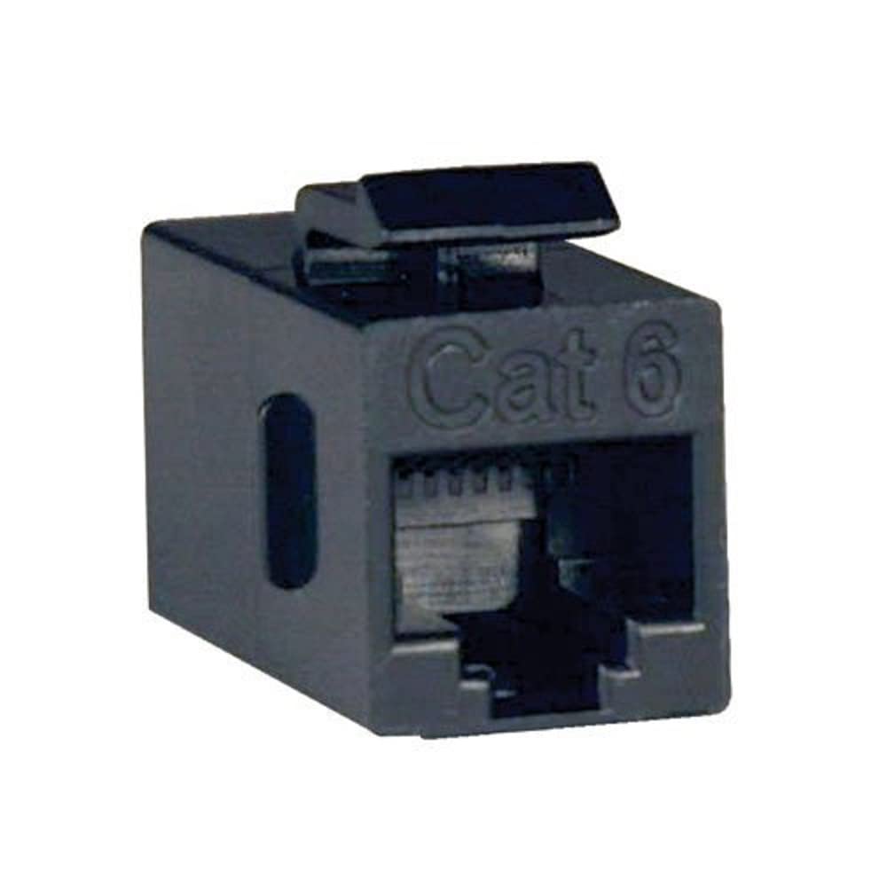 Tripp Lite Cat6 Straight Through Modular In Line Snap In Coupler (Rj45 F/F)(N235 001) , Black