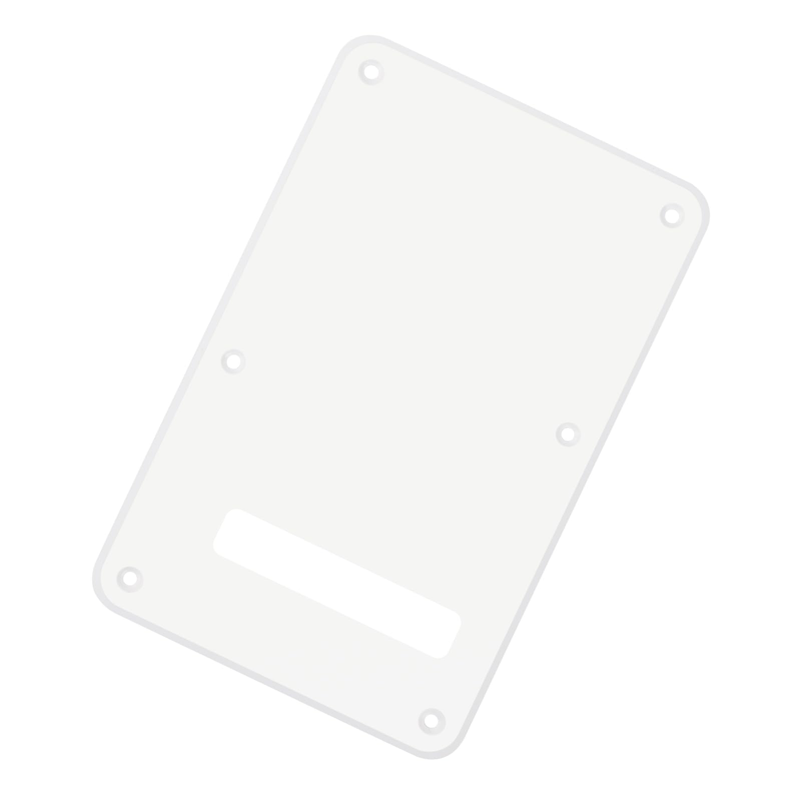 Banworks 1 Ply Electric Guitar Backplate 6-Hole Trem Tremolo Cover For Usa/Mexican Fender Standard Strat St Jt/Hgb-01 White