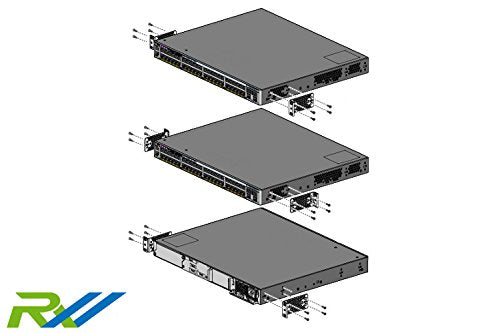RW RoutersWholesale 19' Rack Mount Kit Compatible/Replacement for Cisco Catalyst 2960 X and 2960 XR Series Switches