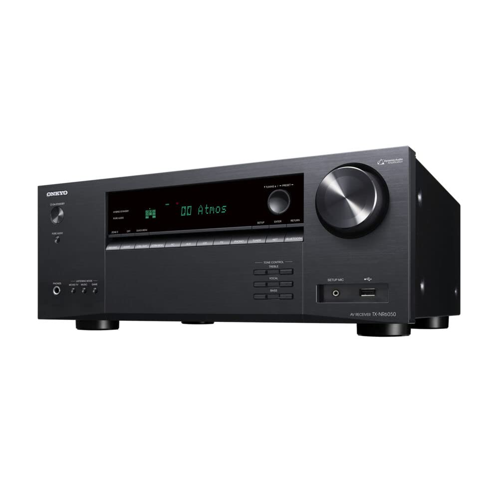 Onkyo Tx Nr6050 7.2 Channel Network Home Theater Smart Av Receiver 8K/60, 4K/120Hz