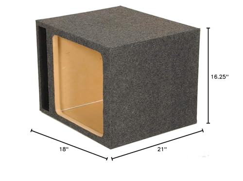 Qpower Single Square 15'' Vented Woofer Box