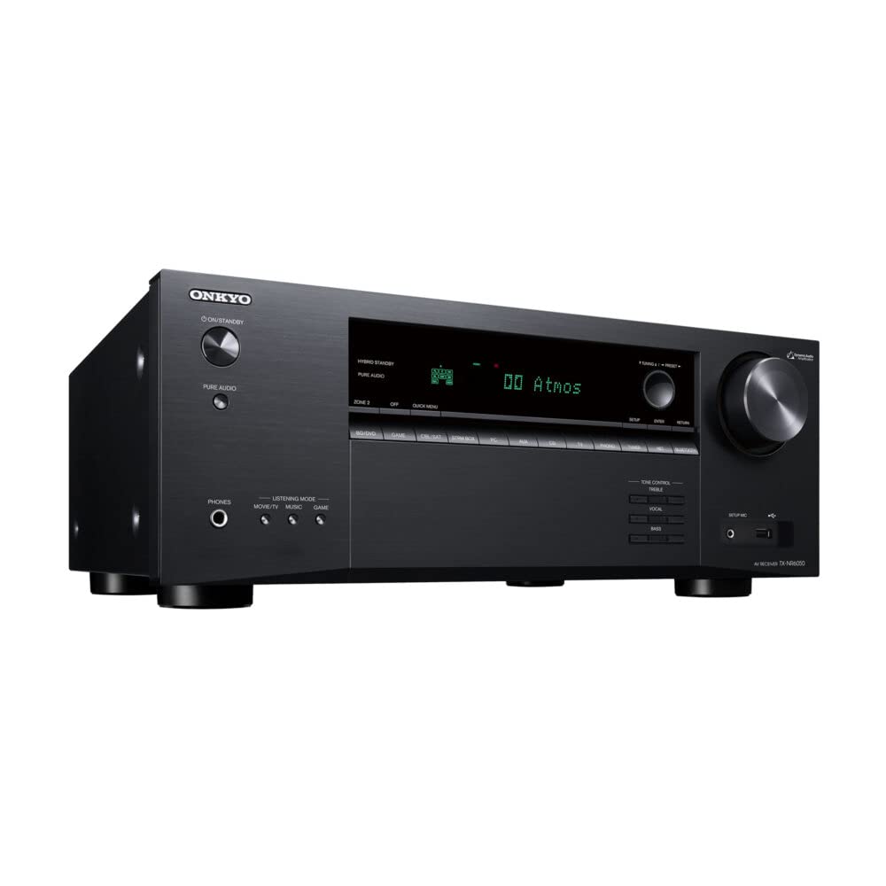 Onkyo Tx Nr6050 7.2 Channel Network Home Theater Smart Av Receiver 8K/60, 4K/120Hz