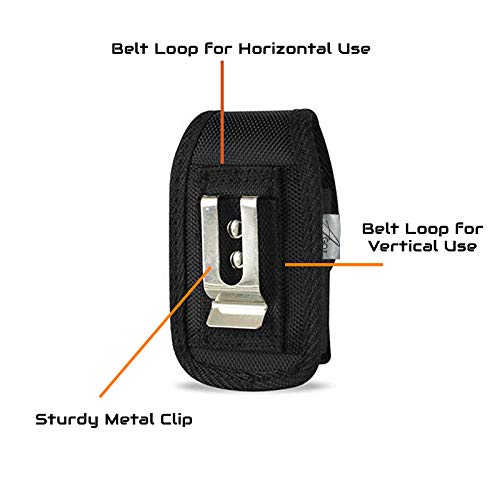 Agoz Jitterbug Flip Phone Case, Vertical Belt Clip Holster,Heavy Duty Carrying Flip Cell Phone Pouch Rugged Cover W/Metal Clip,