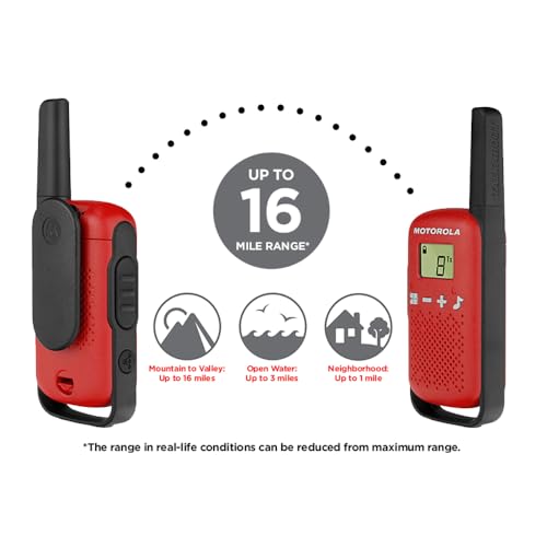Motorola Solutions Talkabout T110, Kids Two Way, Boys Girls Walkie Talkie Safety & Privacy Easy Pairing, 16 Mile, 2 Pack