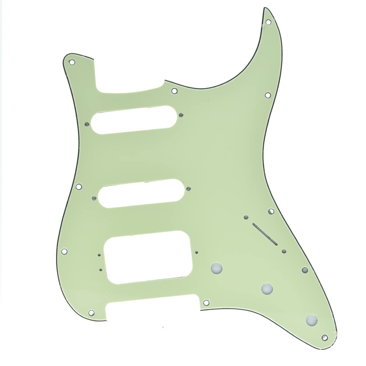 Dopro 11 Hole Strat Hss Guitar Pickguard 3 Screw Humbucking Pickup Mount Fits American Fender Stratocaster Mint Green