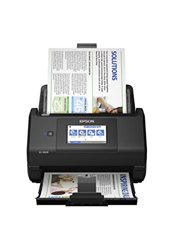 Epson Workforce Es 580W Wireless Color Duplex Desktop Document Scanner For Pc And Mac With 100 Sheet Auto Document Feeder (Adf) 