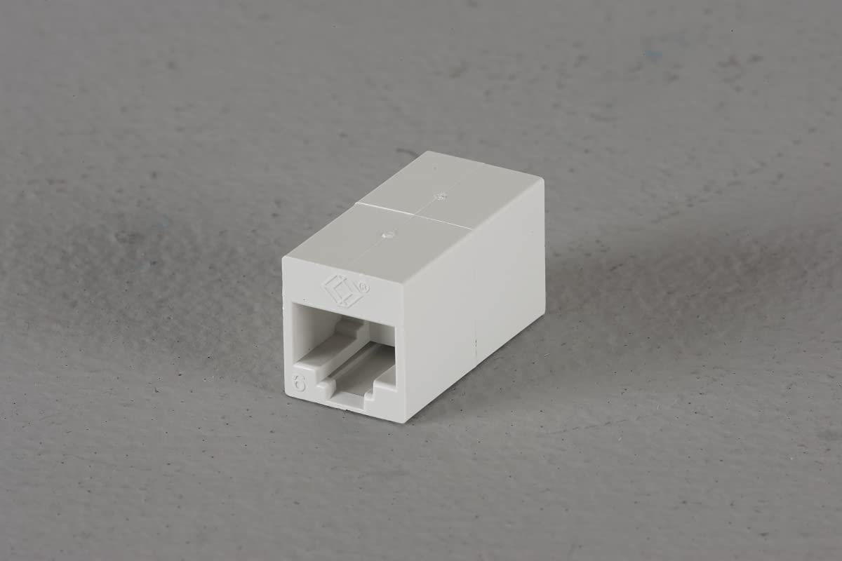 Cat6 Coupler - Unshielded, Straight-Pin, White