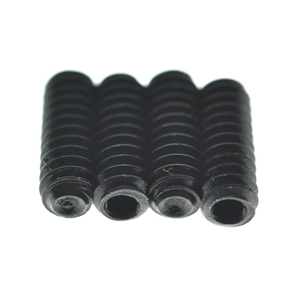 Dopro 100 Pack Metric M3X8Mm Black Guitar Bridge Saddle Height Adjustment Screws Fits Fender Stratocaster/Telecaster