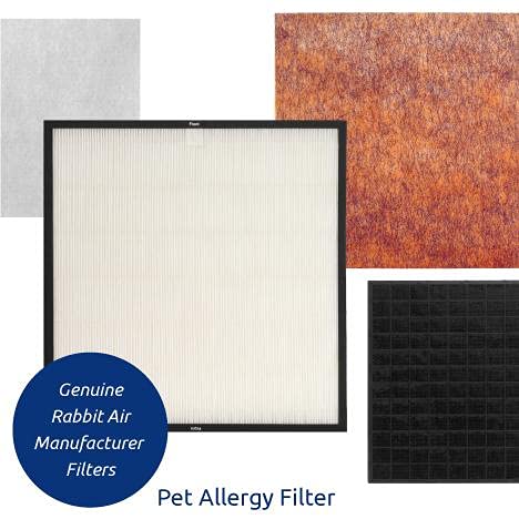 Rabbit Air MinusA2 Air Purifier Filter Kit - HEPA & Carbon Fiber, Compatible with SPA-700A/SPA-780A, 16.3"x18.3"x4.6