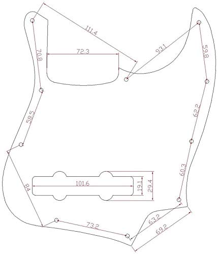 Dopro 5 String Jazz Bass Pick Guard J Bass Scratch Plate For Usa/Mexican Fd 5 String Jazz Bass Zebra Stripe