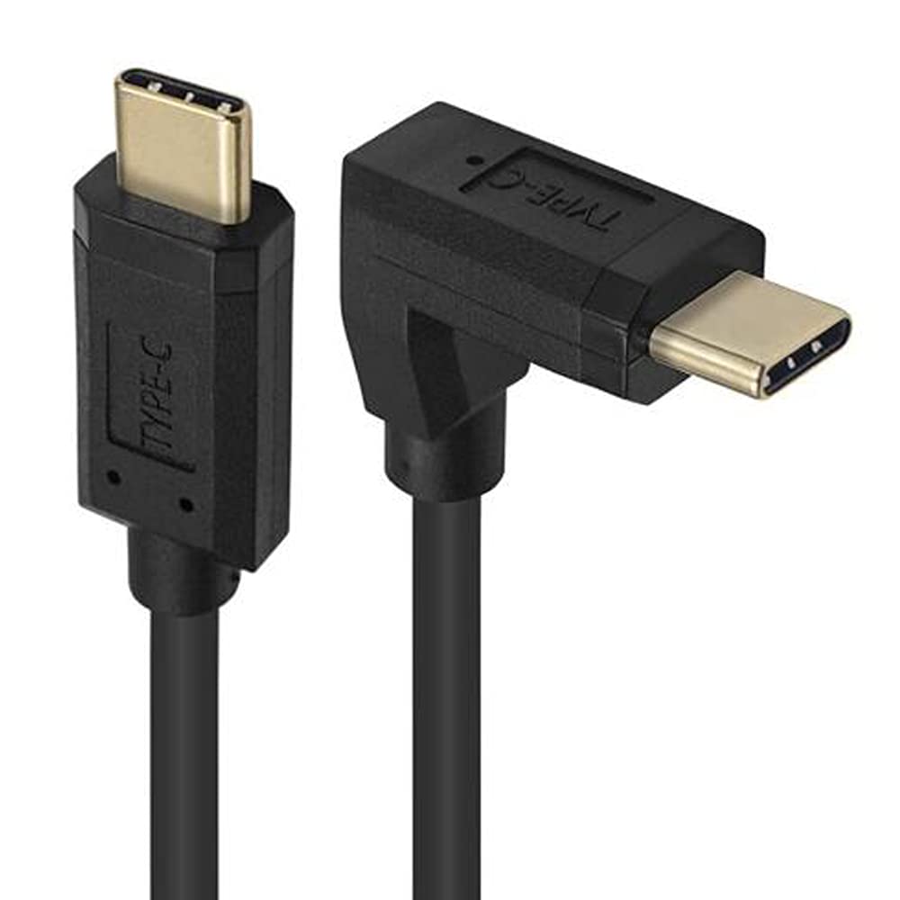 Kework Coiled Usb 3.1 Type C Cable, Usb C Male To 90 Degree Up & Down Angle Usb C Male Coiled Spring Spiral Cable, 3A & 10Gbps S
