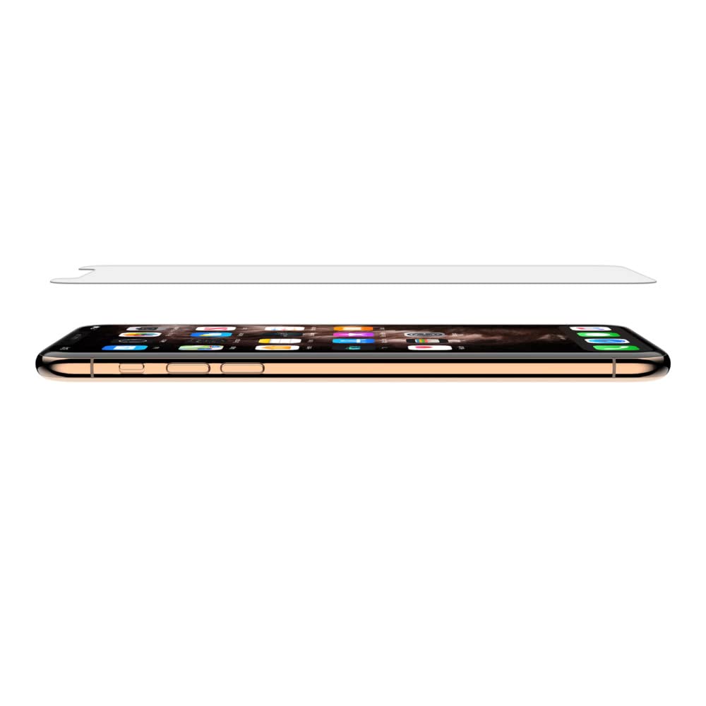 Belkin Screen Protector for Apple iPhone 11 Pro Max or iPhone XS Max with Antimicrobial Treated and Included Easy Align Tray for Simple, Bubble Free Installation, ScreenForce TemperedGlass