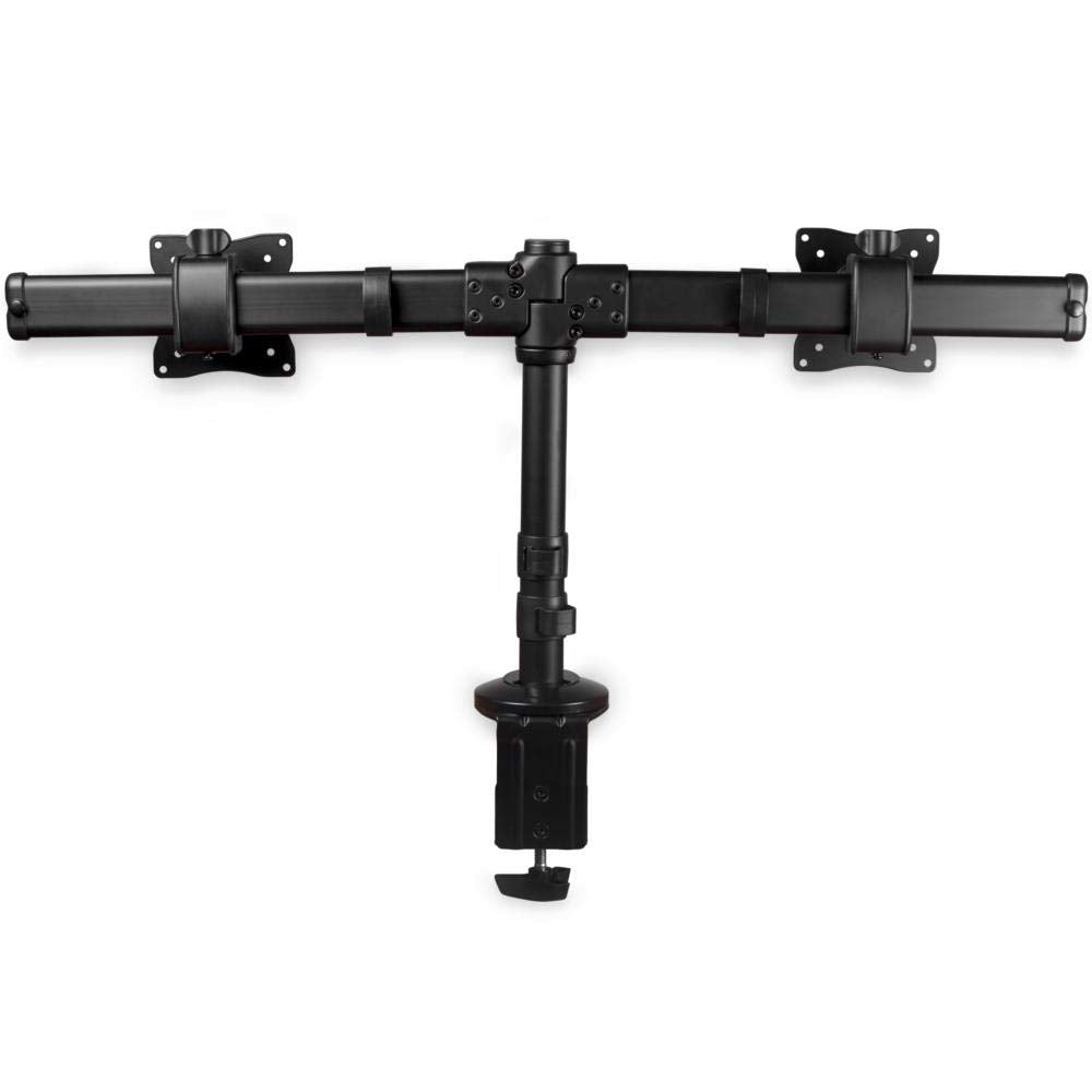Startech.Com Dual Monitor Mount   Supports Monitors 13'' To 27''   Adjustable   Desk Clamp Or Grommet Hole Desk Mount For Dual V