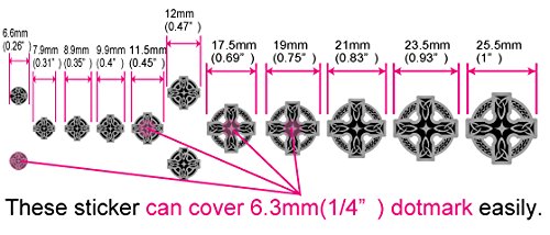 Jockomo Metallic Celtic Cross Guitar Inlay Sticker